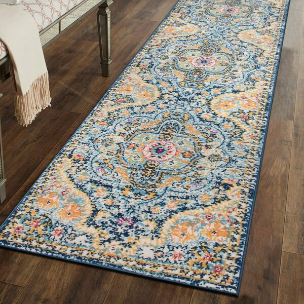 World Rug Gallery Traditional Area Rug 2' x 3' Navy MON836NAVY2X3